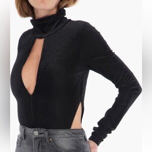 AFRM Black Cutout Long Sleeve Bodysuit